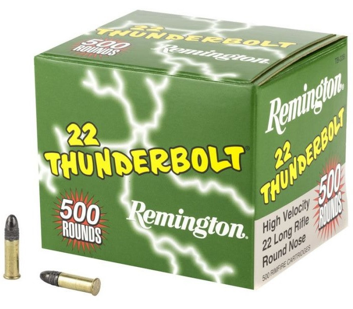Remington Thunderbolt HV 22LR, 40 Gr, LRN, 500 Round Bulk Pack