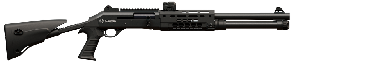 Sticker Draw, Benelli M4 A.I. Drone Guardian 12ga 3", 18.5" Barrel, Tele Stock, Black, w/ Steiner MPS Red Dot (A0722100)