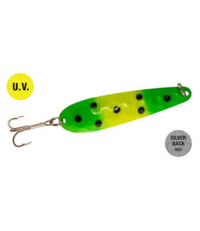 Northern King Trolling Spoon, Size 28, 1/2oz, 3 3/4", Frog