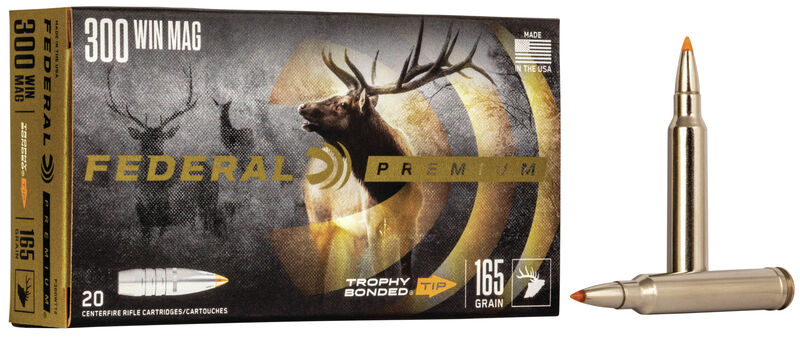 Federal Premium 300 Win Mag 165 Gr Trophy Bonded Tip Ammunition, 20 Rounds