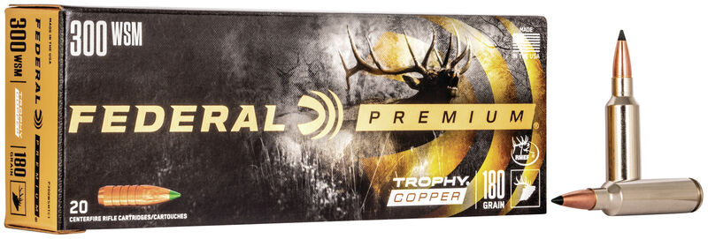 Federal Premium 300 WSM 180 Gr Trophy Copper Ammunition, 20 Rounds
