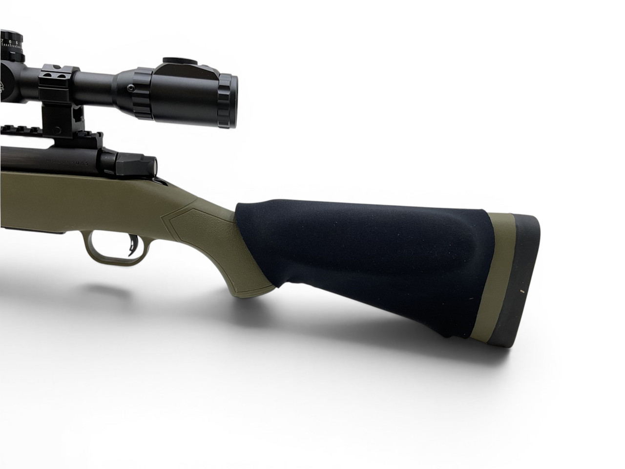 Mossberg Patriot Bolt Action Rifle .308 Win 22" Threaded Fluted Barrel Green Stock W/ UTG 6-24X50 Scope And Bipod