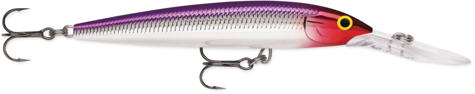 Rapala Deep Down Husky Jerk 10, 4", 3/8 oz, Purple Clown