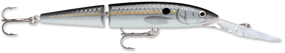 Rapala Jointed Deep Down Husky Jerk 12, 4.75", 8-13', Silver Shad