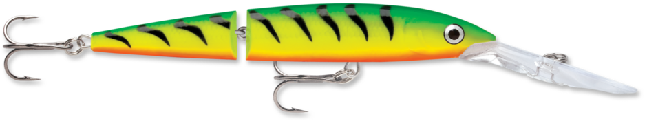 Rapala Jointed Deep Down Husky Jerk 12, 4.75", 8-13', Firetiger