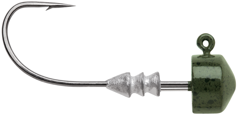 VMC Ned Rig Jig, 1/16 Oz, #1/0 Hook, Green Pumpkin, 4 Pack
