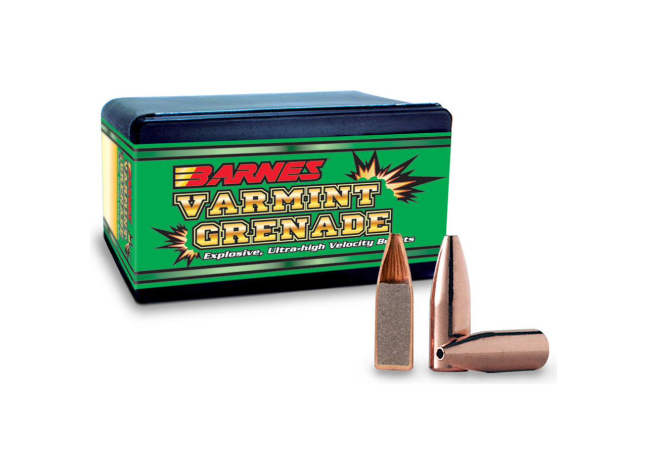 Barnes 22 Hornet (.224") 30 Grain Varmint Grenade Hollow Point  FB Projectiles, 250 Rounds