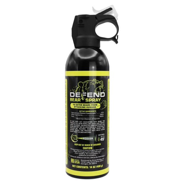 Defend Outdoors Bear Spray, 45', 14oz