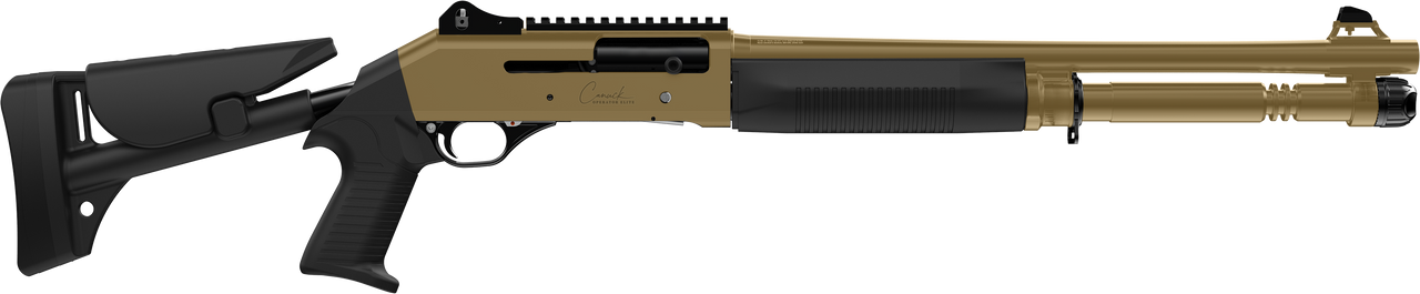 Sticker Draw, Canuck Elite Operator 12 Ga, Semi, 19" Barrel, W Pistol Grip, TAN (EOPTN1219-TAN/ EOPTN 1219A) w/Vortex Crossfire Red Dot, 2 MOA, Tan (VT-CF-RD2-T)