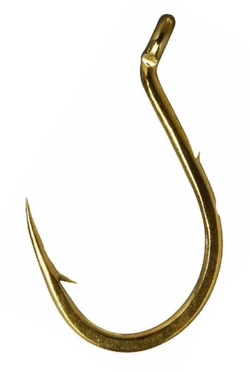 Gamakatsu Single Egg Hook, Barbed Shank, Size 10, Gold, 10pk