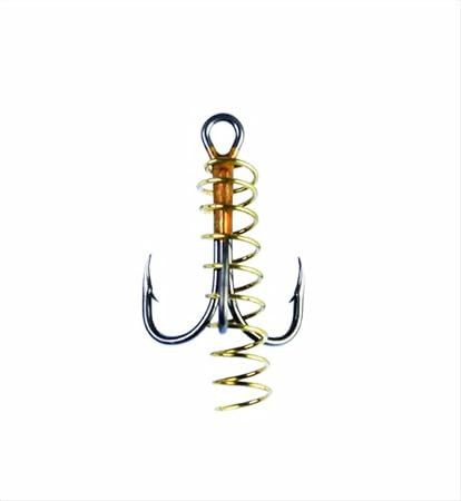 Eagle Claw Soft Bait Treble Hook w/ Spring, Bronze, #10, 3pk