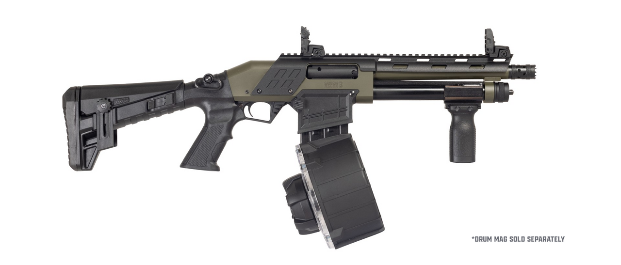 Canuck Recon 3 Magazine Fed Pump, 12 Ga 3", 9" Barrel, OD Green