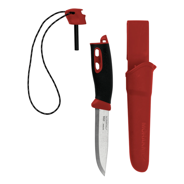 Morakniv Companion Spark Knife, 4.09" Fixed Blade, Red