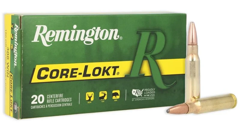 Remington Core-Lokt 308 Win 180 Grain PTD SP Ammunition, 20 Rounds