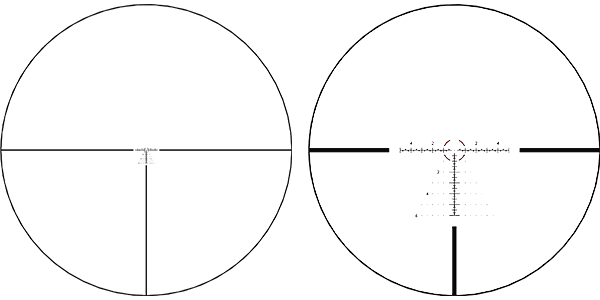 Bushnell R7 3-15x50 Riflescope with FFP MRAD Hybrid Dot Tree Illuminated Reticle