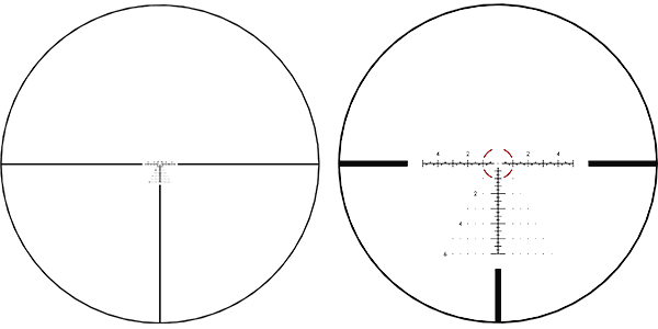 Bushnell R7 4-20x50 Riflescope with FFP MRAD Illuminated Hybrid Dot Tree Reticle