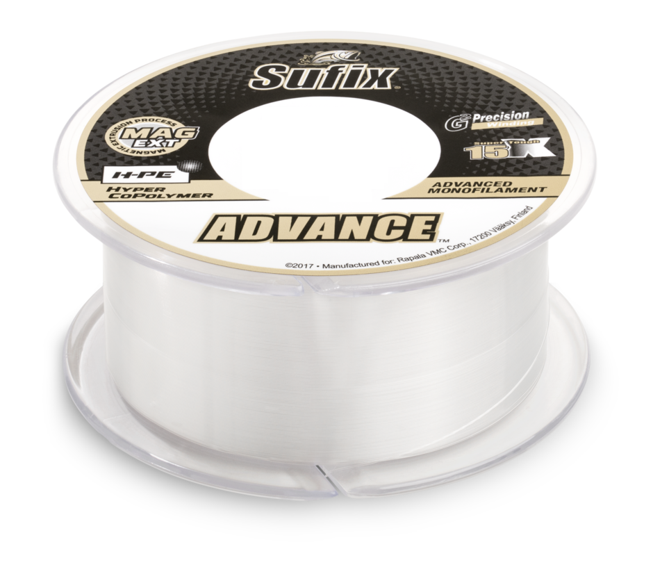 Sufix Advance Monofilament, 14lb, 330yd, Clear