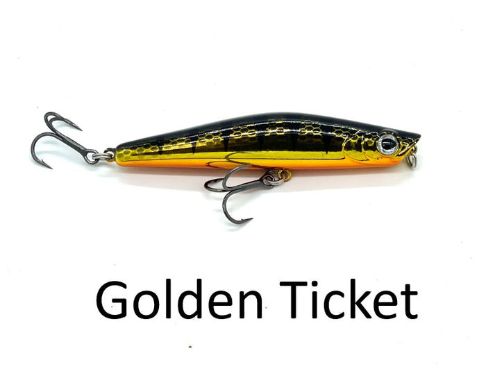 WNC FlashBack Minnow, #9, 3.5", 1/2oz, Golden Ticket