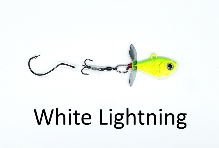 WNC Death Jig Rigs, 1/4 Oz, White Lightning
