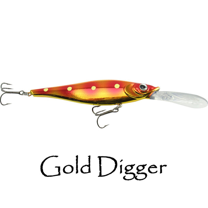 WNC Reaper Crankbait, 4.5", 20'+ Depth, Gold Digger