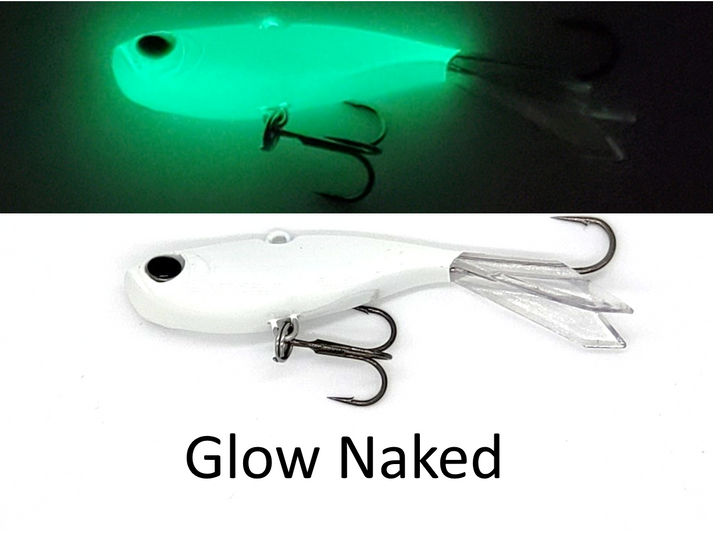 WNC Rip-N-Glide, Darting Jig, 3", 5/8 Oz, Glow Naked