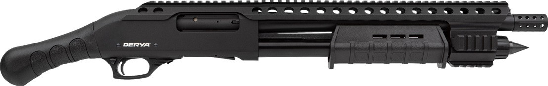 Derya Carina Q 12 Ga Pump, 3", 14" Barrel, Black