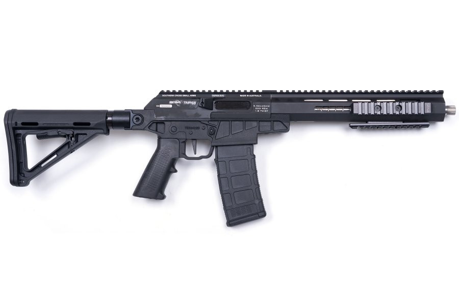 SCSA Taipan Evo Scout .223 Wylde Pump Action, 12.5" Barrel, Adjustable Stock, Black