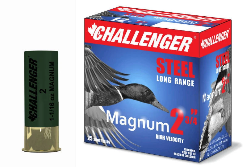 Challenger 12Ga Steel, 2-3/4", 1-1/16 oz, #4, 25 Rounds