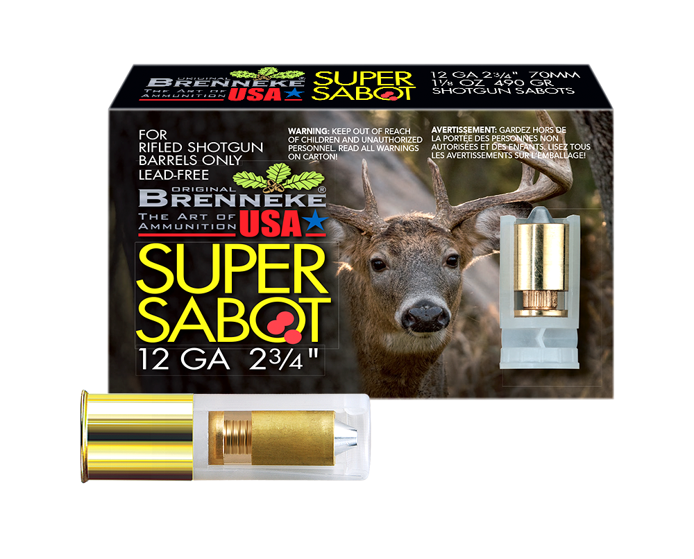Brenneke SuperSabot, Lead Free, 12 Ga 2-3/4", 1-1/8oz Slug, Box Of 5