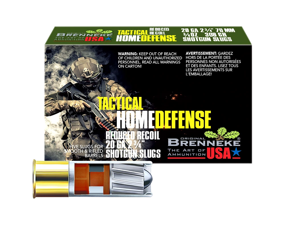 Brenneke Tactical Reduced Recoil Slug, 20Ga 2-3/4", 3/4oz, Box Of 5