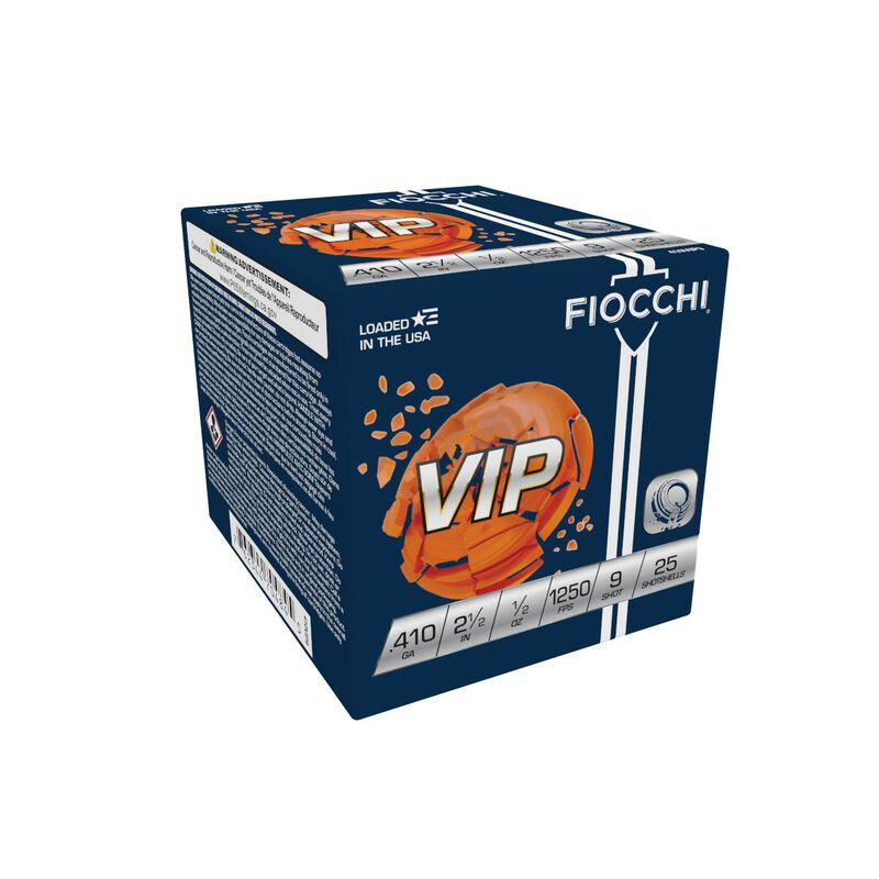 Fiocchi VIP, .410 2 1/2", 1/2 oz, #9, 25 Rounds
