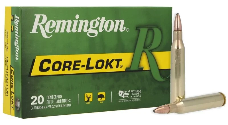 Remington Core-Lokt 25-06 Remington 100 Grain PSPC Ammunition, 20 Rounds