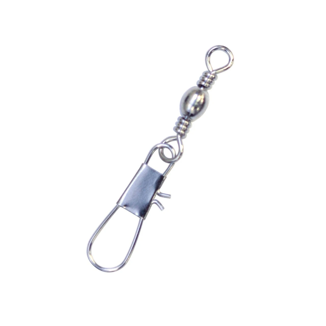 Eagle Claw Barrel Swivel, Size 10 w/Interlock Snap, Nickel, 7 pk