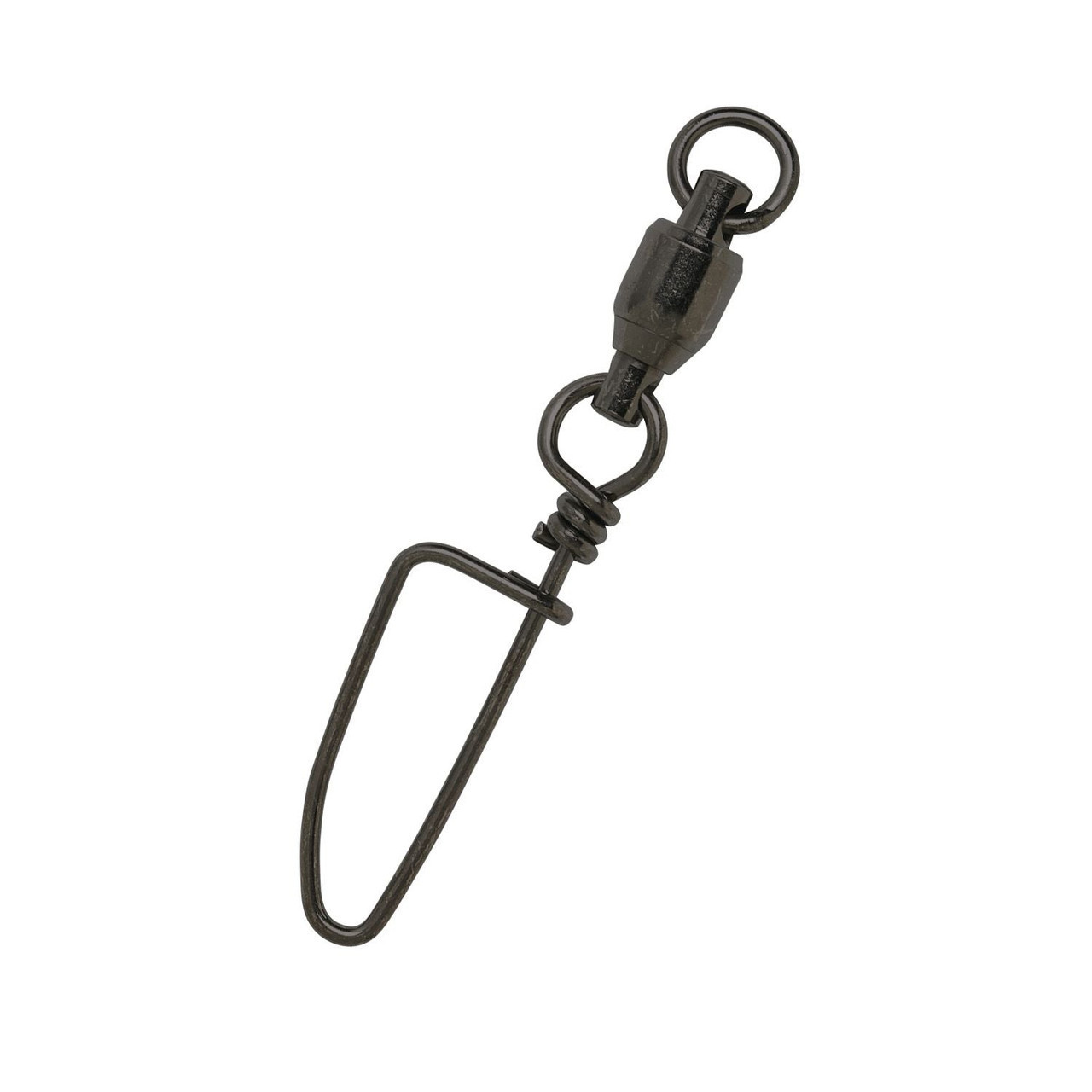 Eagle Claw Ball Bearing Swivel w/ Coastlock Snap, Size 6, Black, 2 pk