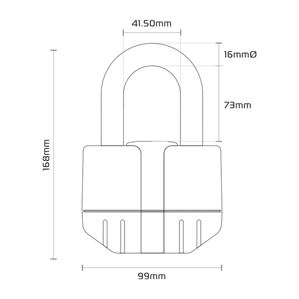 Oxford Products Boss Alarm 16 mm Lock and Chain - 470906