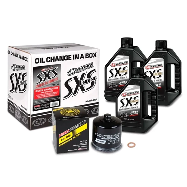 Maxima SXS Quick Oil Change Kit - Polaris Turbo 5W50 - 144618