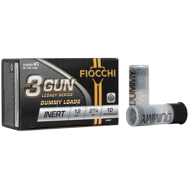 Fiocchi 3 Gun Legacy Series Dummy Loads, 12ga 2-3/4", 10 Inert Rounds
