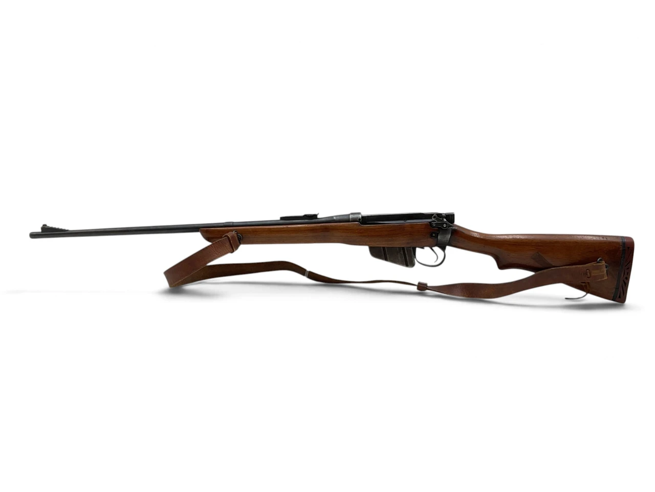 Sporterized Lee Enfield Long Branch No4 MK1 Bolt Action Rifle .303 British 25.2" Barrel Wood Stock