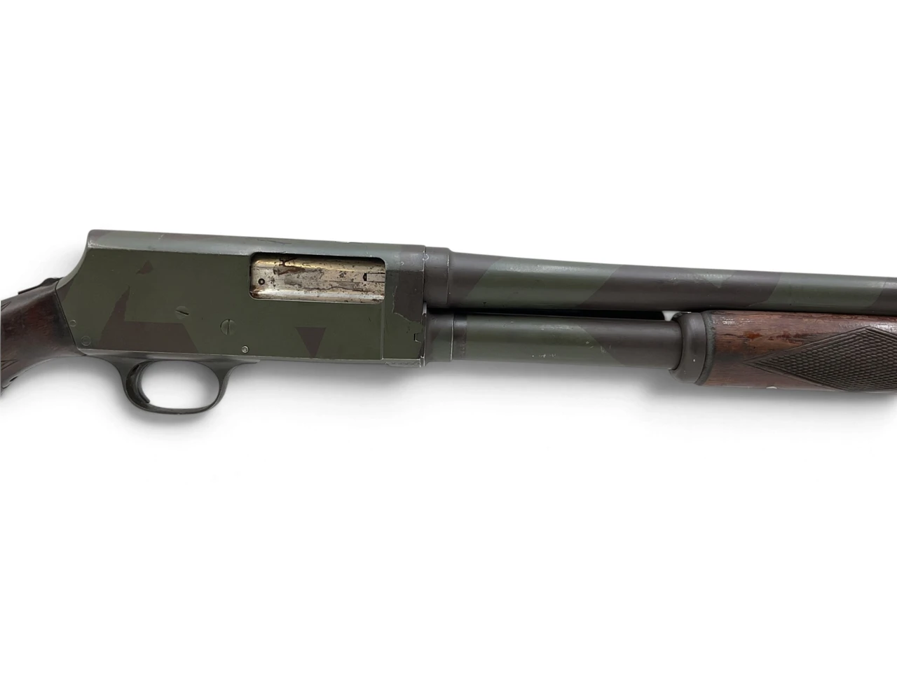T.Eaton Model 30 Ranger Pump Action Shotgun 12Ga 2.75" Chamber 30" Barrel Camo And Wood Stock