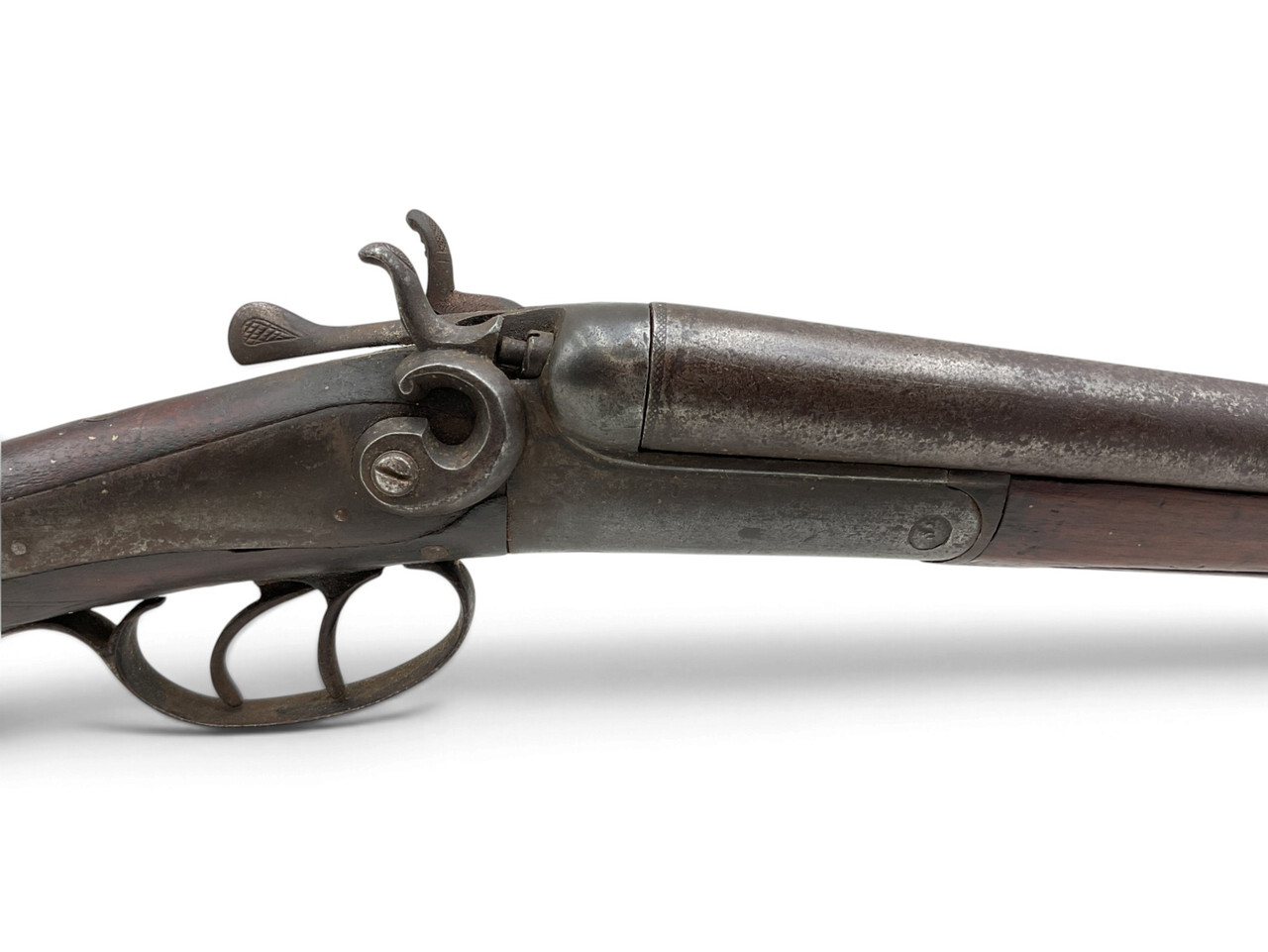 Unknown Damascus Steel Side By Side Shotgun 12Ga 32" Barrels Wood Stock