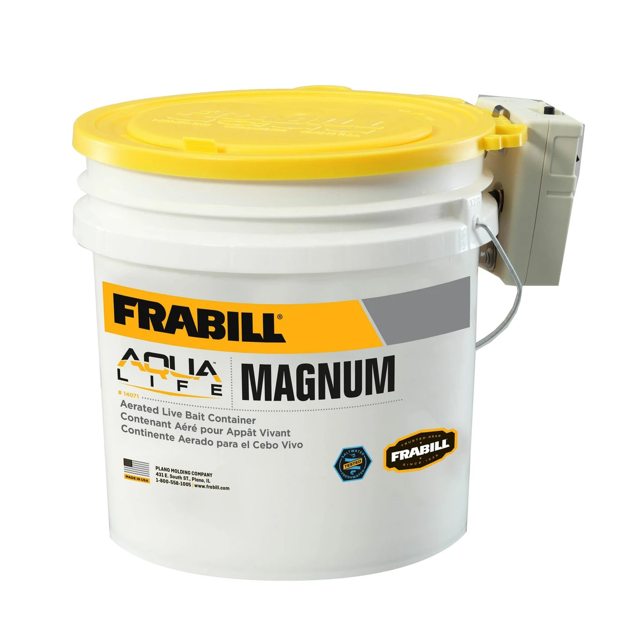 Frabill Magnum Bait Bucket with Aerator, 4.25gal