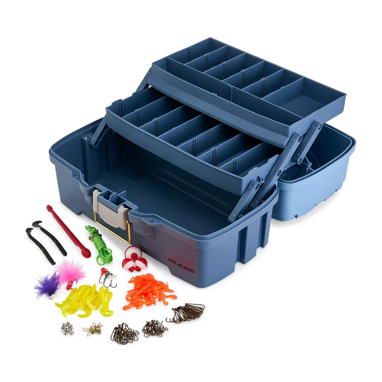 Plano Catch All Two-Tray Tackle Box Kit, Blue