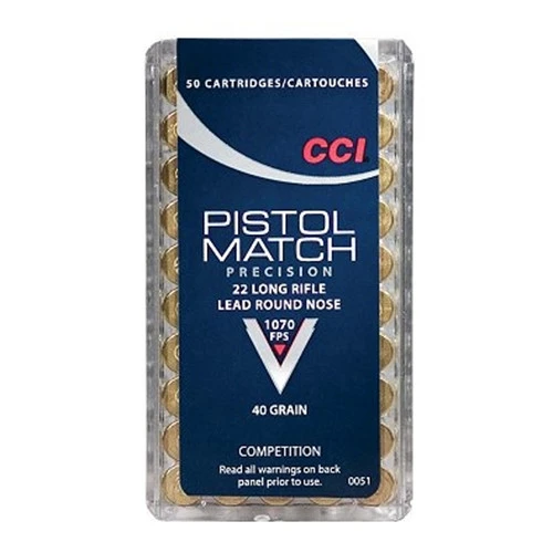 CCI 22LR 40gr Pistol Match, Box of 500