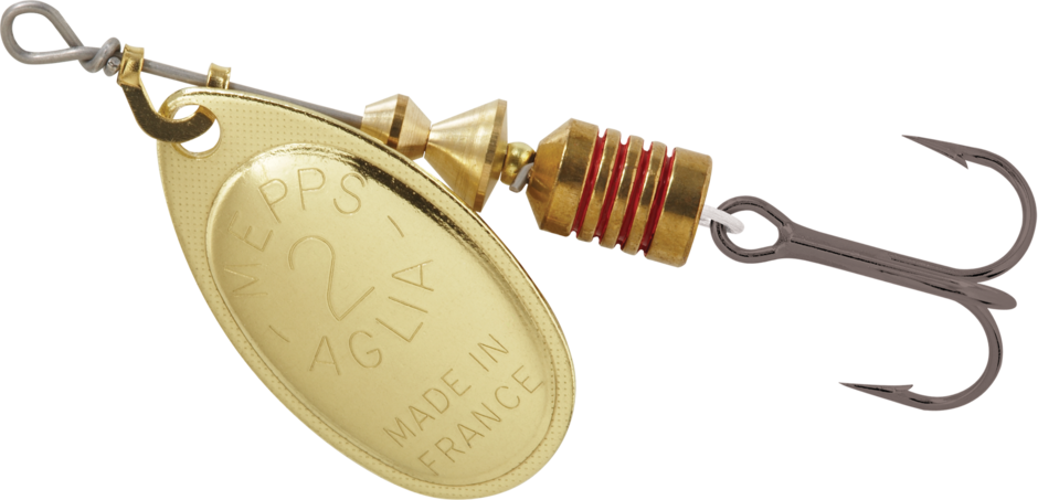 Mepps Aglia Inline Spinner, #2, 1/6oz, Gold