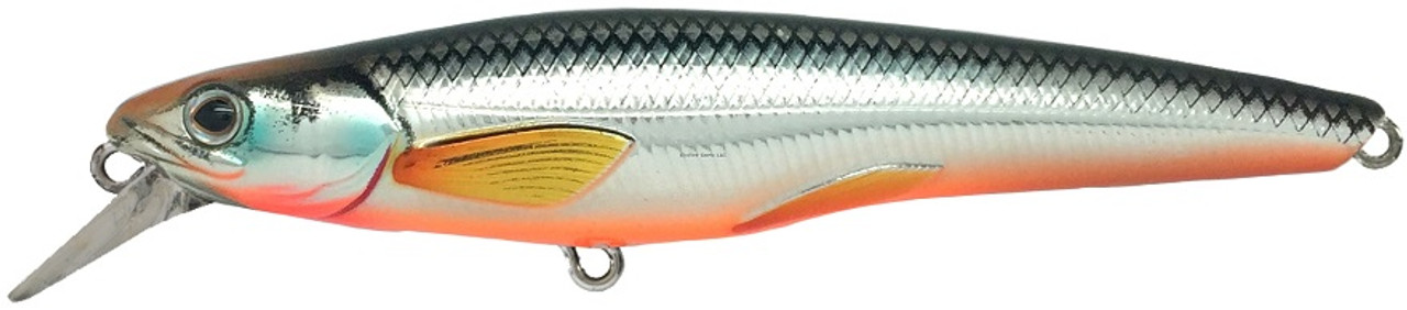 LiveTarget Rainbow Smelt Shallow Jerkbait, 2 3/4", 1/8 oz, Silver/Orange