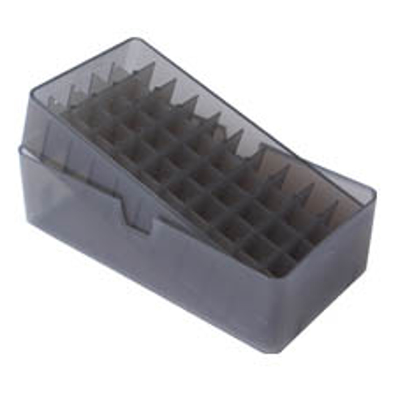 MTM Slip-Top 50 Round Pistol Ammo Box 38 Spec, 357 Mag, .38 Auto, Clear Smoke