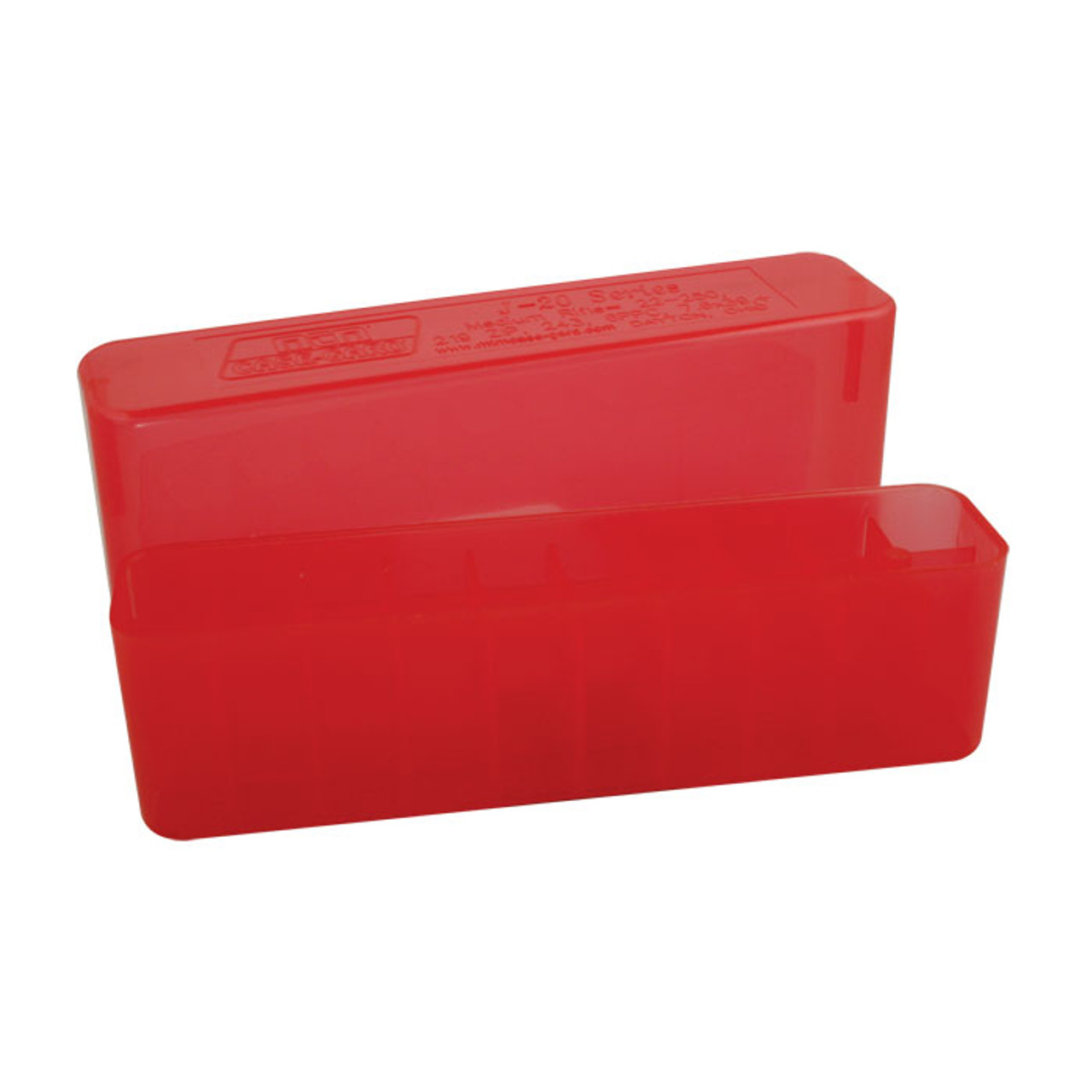 MTM 20 Round Slip-Top Rifle Ammo Box, 7.62X39, Clear Red