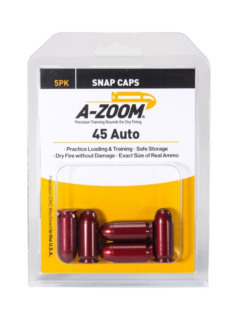 A-Zoom 45 ACP Snap Caps, 5 Pack