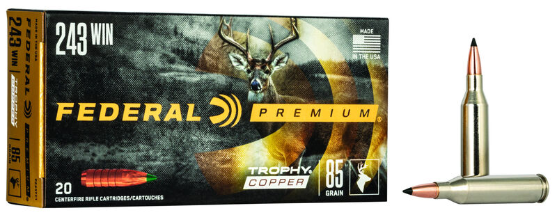 Federal Trophy Copper .243 Win, 85 Gr, 20 Rds
