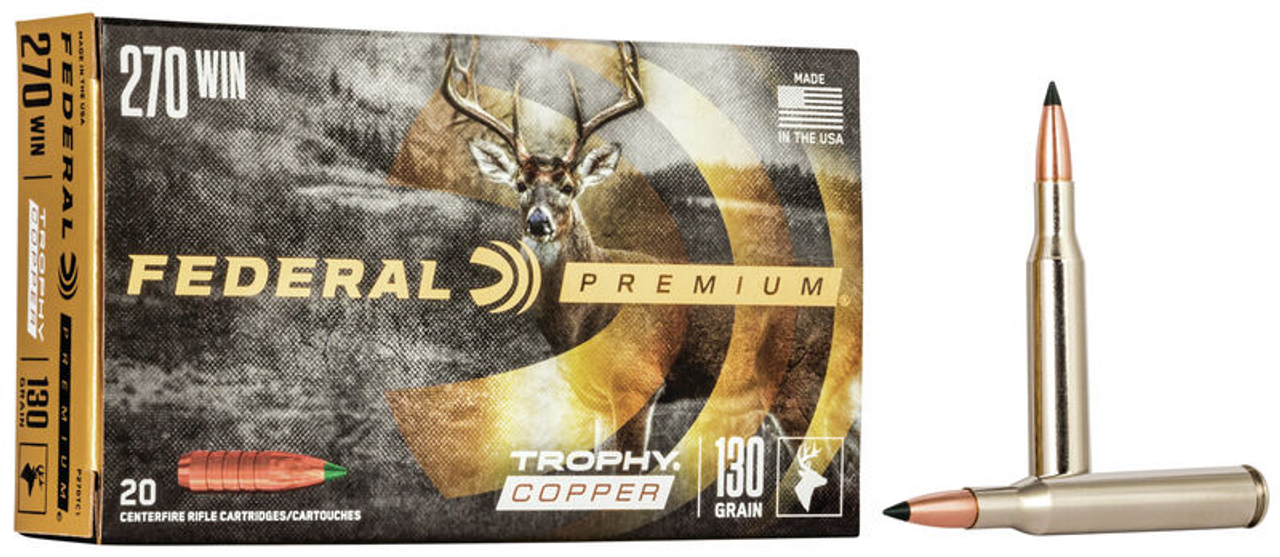 Federal Trophy Copper .270 Win, 130 Gr, 20 Rds